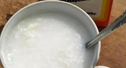 A'zoning ko'payish uchun soda eritmasi